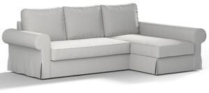 Potah na pohovku IKEA Backabro rozkládací se šezlongem barva šedá látka pletený vzor