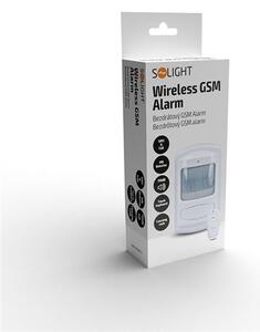 SOLIGHT Pohybový senzor+GSM alarm, dálkové ovládání, bílý