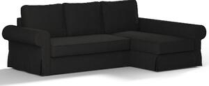 Potah na pohovku IKEA Backabro rozkládací se šezlongem barva černá látka pletený vzor