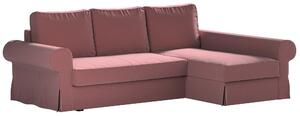 Potah na pohovku IKEA Backabro rozkládací se šezlongem barva fialová látka sametová