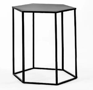 Tutumi - Kovový příruční stolek - černá - 50x40x40 cm