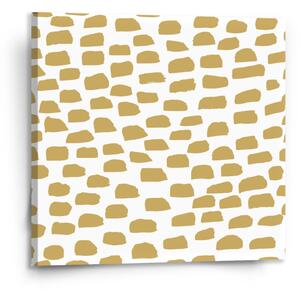 Sablio Obraz Zlaté tahy štětcem - 110x110 cm