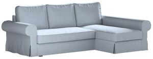 Potah na pohovku IKEA Backabro rozkládací se šezlongem barva modrá látka pletený vzor