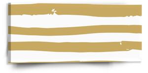 Sablio Obraz Zlaté pruhy - 110x50 cm