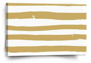 Sablio Obraz Zlaté pruhy - 120x80 cm