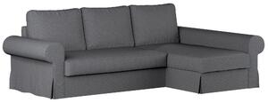 Potah na pohovku IKEA Backabro rozkládací se šezlongem barva šedá látka pletený vzor