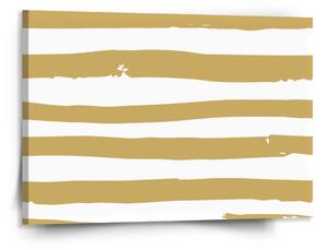 Sablio Obraz Zlaté pruhy - 150x110 cm
