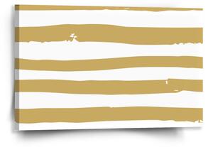 Sablio Obraz Zlaté pruhy - 60x40 cm