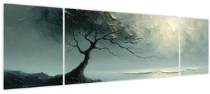 Obraz - Olejomalba stromu s oceánem (170x50 cm)