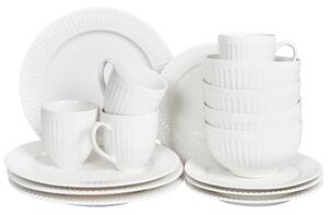 Sada 16 kusů nádobí COWSLIP Porcelán Bílá