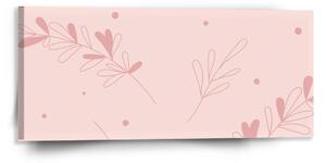 Sablio Obraz Růžové lístky - 110x50 cm