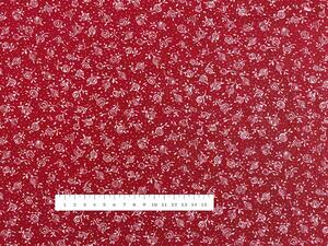 Biante Bavlněný čtvercový ubrus Sandra SA-360 Drobné kvítí na červeném 50x50 cm