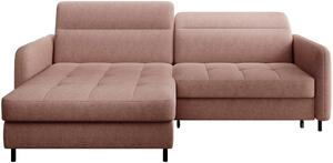 Elegantní rozkládací sedací souprava ZULEYKA - růžová, levý roh