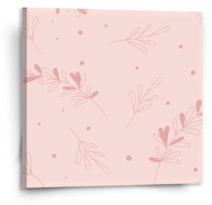 Sablio Obraz Růžové lístky - 110x110 cm