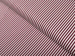 Biante Bavlněný povlak na polštář Sandra SA-363 Tmavě červeno-bílé proužky 30 x 50 cm