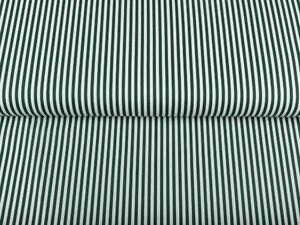 Bavlněná látka/plátno Sandra SA-362 Tmavě zeleno-bílé proužky - šířka 140 cm