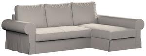 Potah na pohovku IKEA Backabro rozkládací se šezlongem barva béžová látka pletený vzor