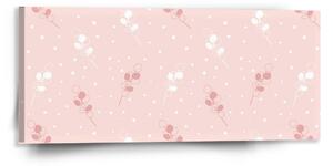 Sablio Obraz Bílé a růžové květy - 110x50 cm