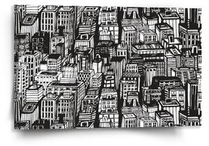 Sablio Obraz Kreslené mrakodrapy - 120x80 cm