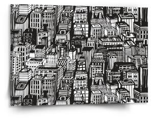 Sablio Obraz Kreslené mrakodrapy - 150x110 cm