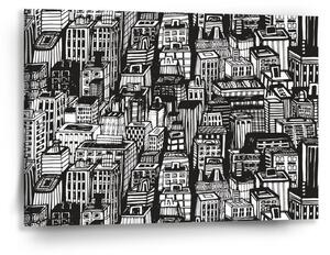 Sablio Obraz Kreslené mrakodrapy - 90x60 cm