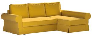 Potah na pohovku IKEA Backabro rozkládací se šezlongem barva žlutá látka sametová