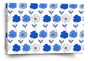 Sablio Obraz Modré květiny - 120x80 cm