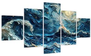 Obraz - Malba oblohy a moře (125x70 cm)