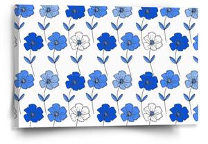 Sablio Obraz Modré květiny - 60x40 cm