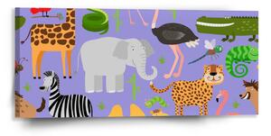 Sablio Obraz Animované safari - 110x50 cm