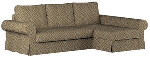Potah na pohovku IKEA Backabro rozkládací se šezlongem barva béžová látka pletený vzor, vzorované