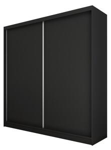 Posuvná šatní skříň GLADKA, 200x216x61, černá