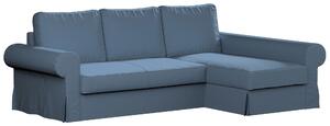 Potah na pohovku IKEA Backabro rozkládací se šezlongem barva modrá látka pletený vzor