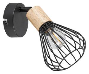 Rabalux 3147 - Nástěnné bodové svítidlo FARFALLE 1xE14/25W/230V černá/buk