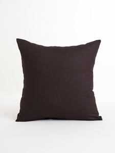 Bavlněný povlak na polštářek Renforcé 40 × 40 cm – Jasmine tmavě hnědá