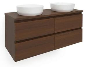 Koupelnová skříňka s krycí deskou SAT B-Way 119x50x45 cm ořech mat BWAY2120NUTDESK