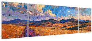 Obraz - Olejomalba krajiny (170x50 cm)