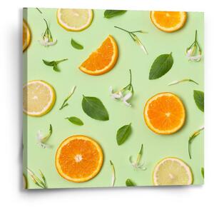 Sablio Obraz Citrus a květ - 50x50 cm