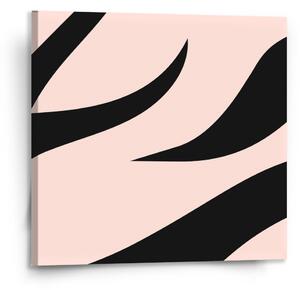 Sablio Obraz Růžový vzor zebry - 110x110 cm