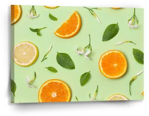 Sablio Obraz Citrus a květ - 90x60 cm