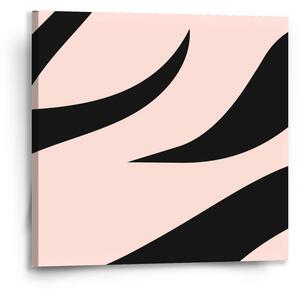 Sablio Obraz Růžový vzor zebry - 50x50 cm