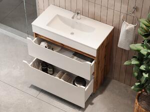 Kingsbath Neo Wotan Oak 80 koupelnová skříňka s umyvadlem