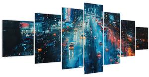Obraz - Velkoměsto, olejomalba (210x100 cm)