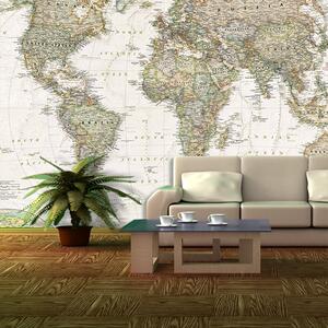 Sablio Tapeta Mapa světa - 125x75 cm