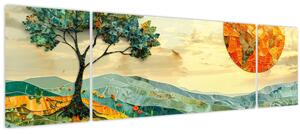 Obraz - Ilustrace krajiny (170x50 cm)
