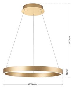 Orion- LED Stm. lustr na lanku KOLK LED/60W/230V 2700/3000/4000K pr. 60 cm zlatá