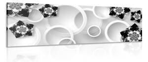 Obraz šperky v černobílém provedení - 150x50 cm