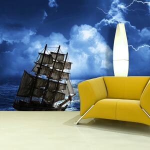 Sablio Tapeta Loď v bouřce - 125x75 cm