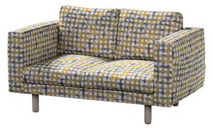 Potah na pohovku IKEA Norsborg 2-místná barva modrá látka pletený vzor, vzorované