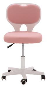 Růžovo-bílá kancelářská židle MELLODY